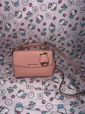 Michael Kors Ava Extra-Small Saffiano Leather Crossbody Satchel Bag - Soft Pink